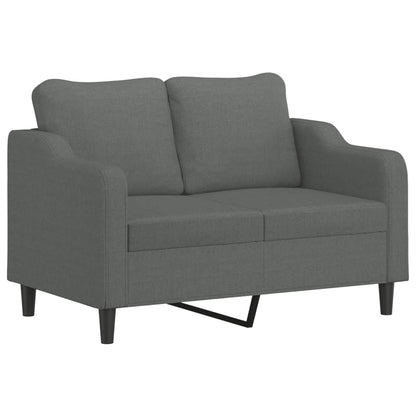 Set di Divani 3 pz con Cuscini Grigio Scuro in Tessuto | homemem39