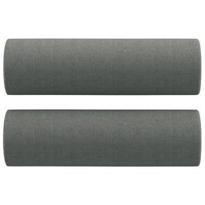 Set di Divani 3 pz con Cuscini Grigio Scuro in Tessuto | homemem39