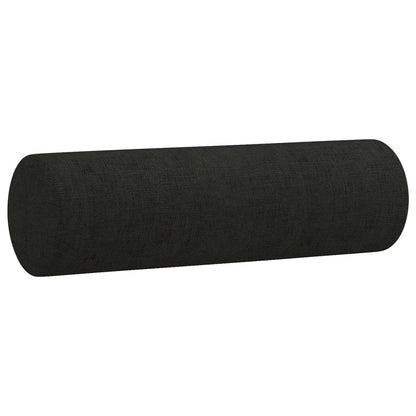 Set Divani 3 pz con Cuscini Nero in Tessuto - homemem39