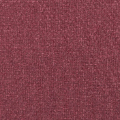 Set di Divani 3 pz con Cuscini Rosso Vino in Tessuto