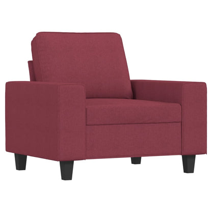 Set di Divani 4 pz Rosso Vino in Tessuto | homemem39