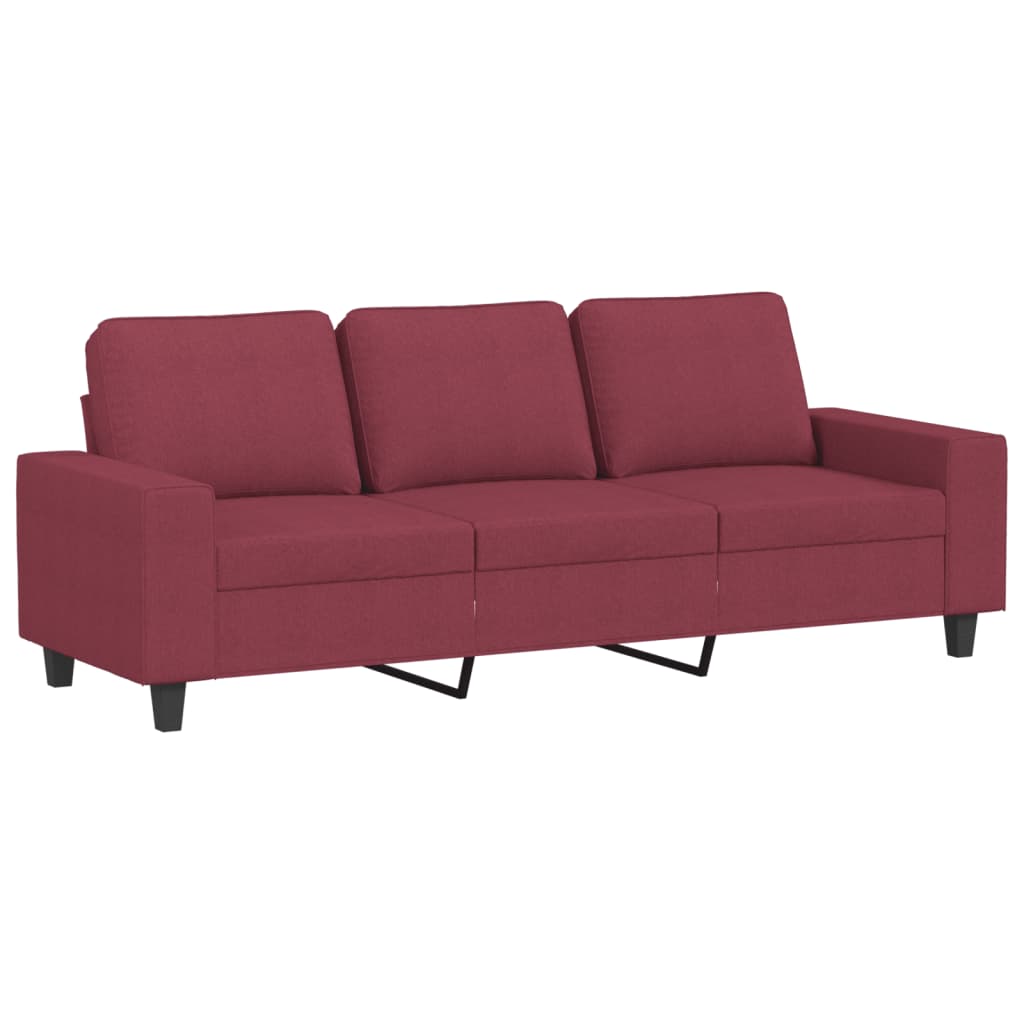 Set di Divani 4 pz Rosso Vino in Tessuto | homemem39