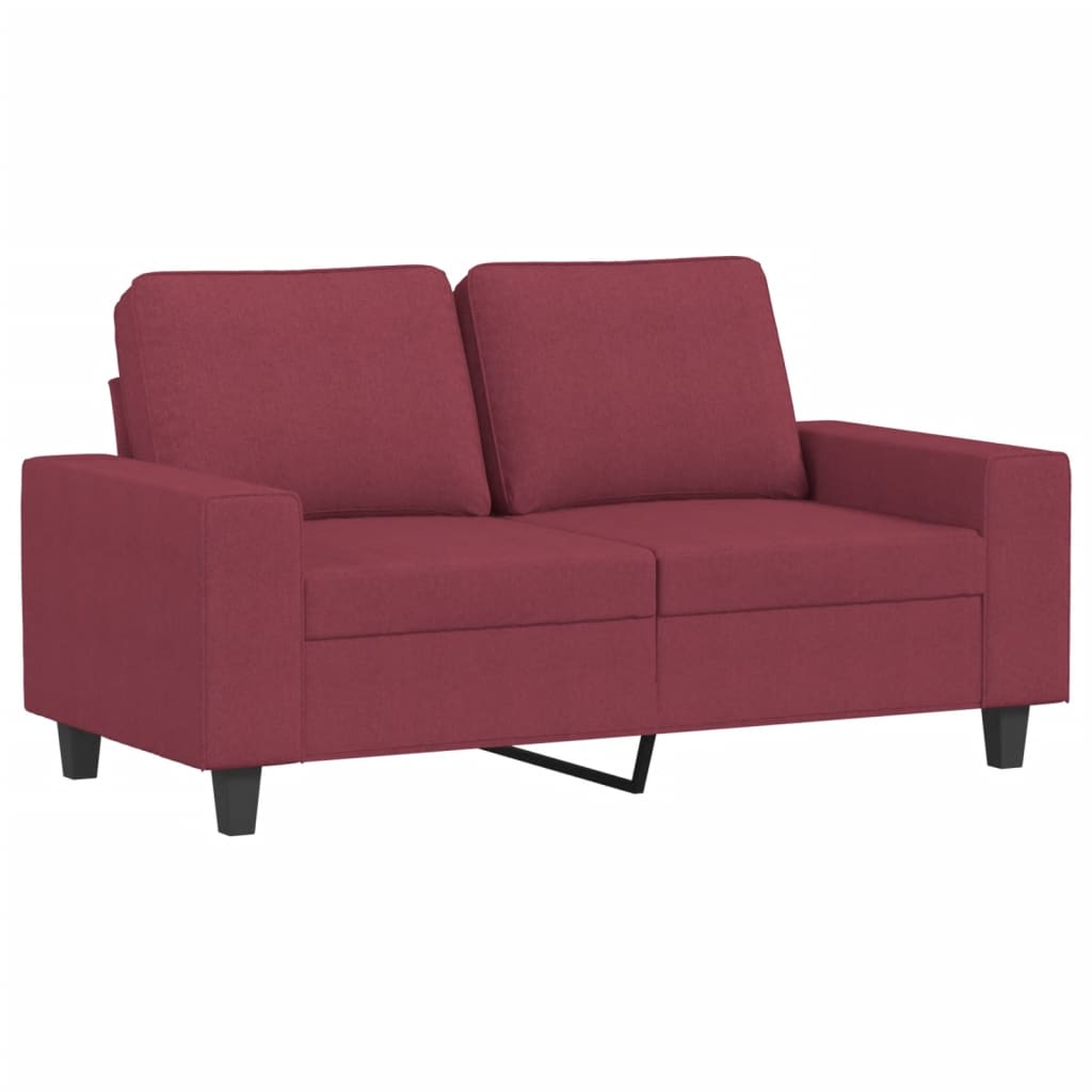 Set di Divani 3 pz Rosso Vino in Tessuto | homemem39