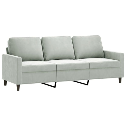Set di Divani 4 pz Grigio Chiaro in Velluto | homemem39