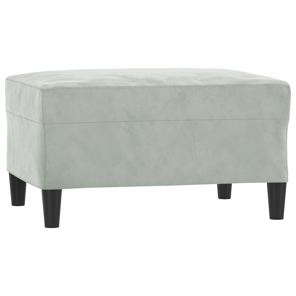 Set di Divani 4 pz Grigio Chiaro in Velluto | homemem39
