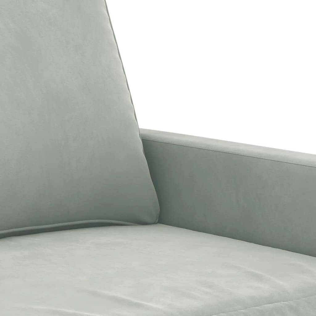 Set di Divani 4 pz Grigio Chiaro in Velluto | homemem39
