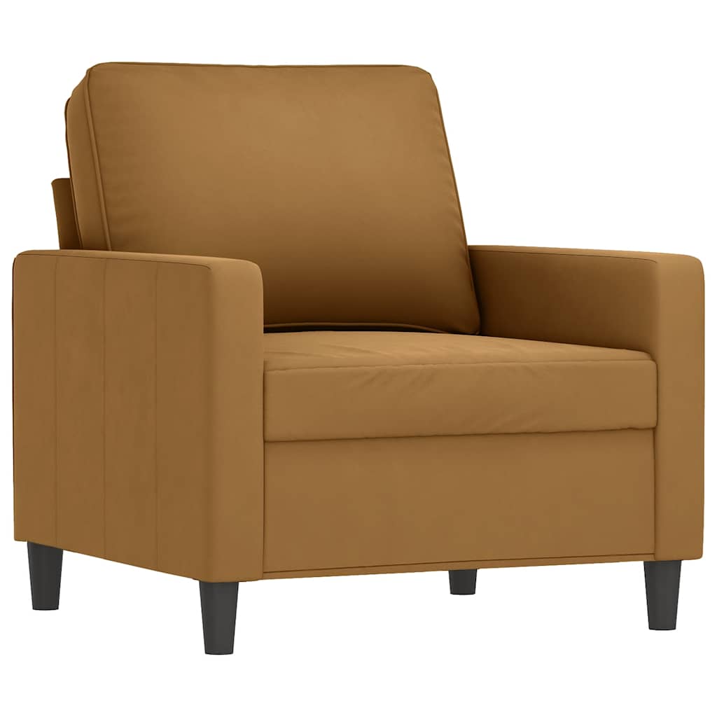 Set di Divani 4 pz Marrone in Velluto | homemem39