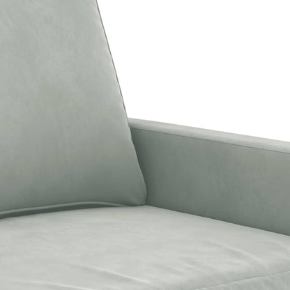 Set di Divani 4 pz con Cuscini Grigio Chiaro in Velluto | homemem39
