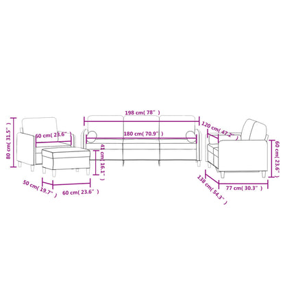 Set di Divani 4 pz con Cuscini Nero in Velluto | homemem39