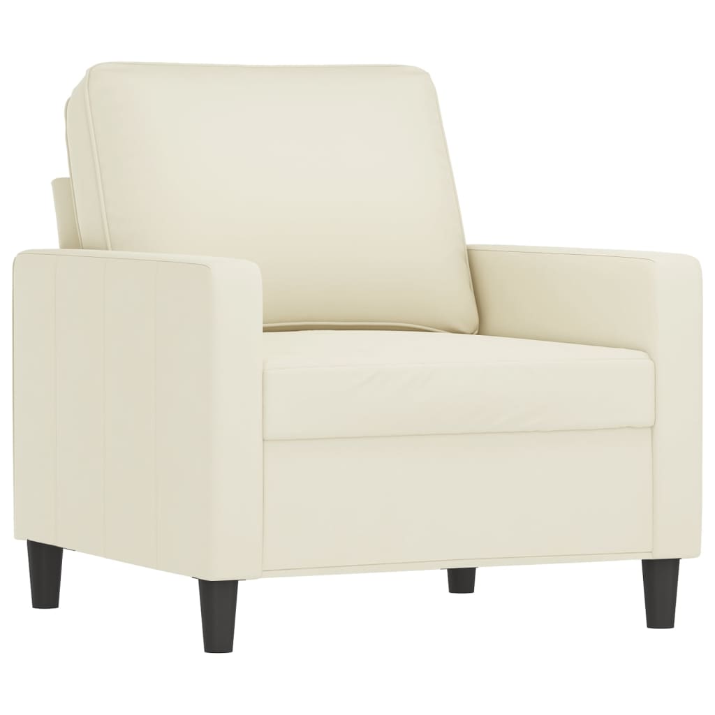 Set di Divani 4 pz con Cuscini Crema in Velluto | homemem39