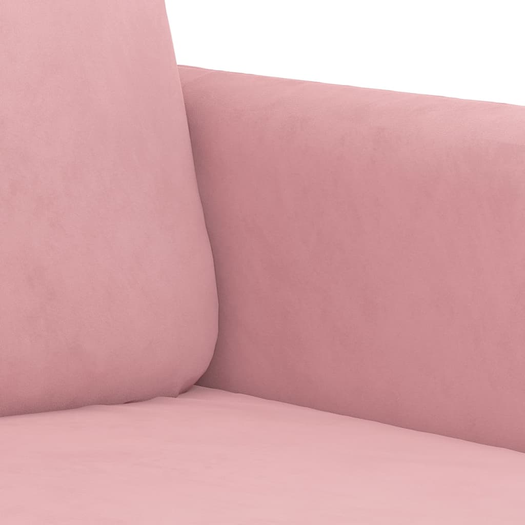 Set di Divani 3 pz Rosa in Velluto | homemem39