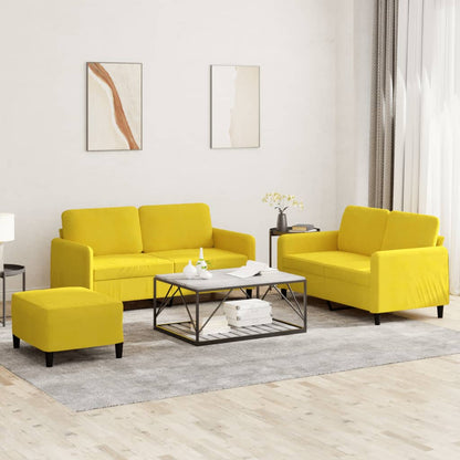 Set di Divani 3 pz Giallo in Velluto - homemem39