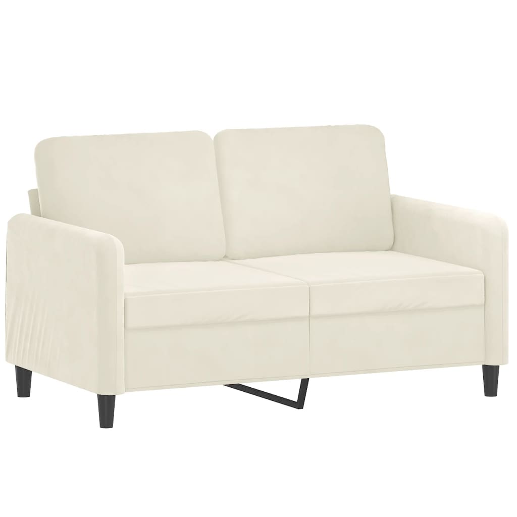 Set di Divani 3 pz Crema in Velluto | homemem39