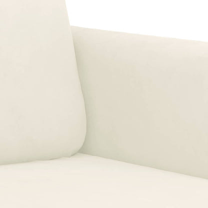 Set di Divani 3 pz Crema in Velluto | homemem39