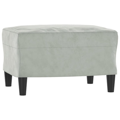 Set di Divani 3 pz con Cuscini Grigio Chiaro in Velluto | homemem39