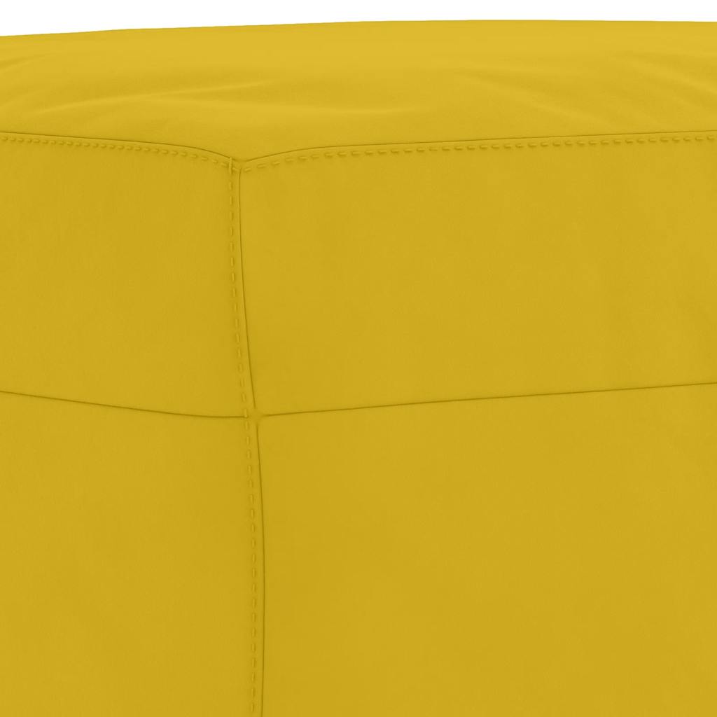Set di Divani 3 pz con Cuscini Giallo in Velluto | homemem39