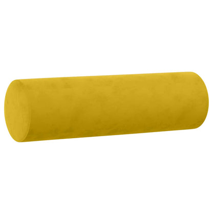 Set di Divani 3 pz con Cuscini Giallo in Velluto | homemem39