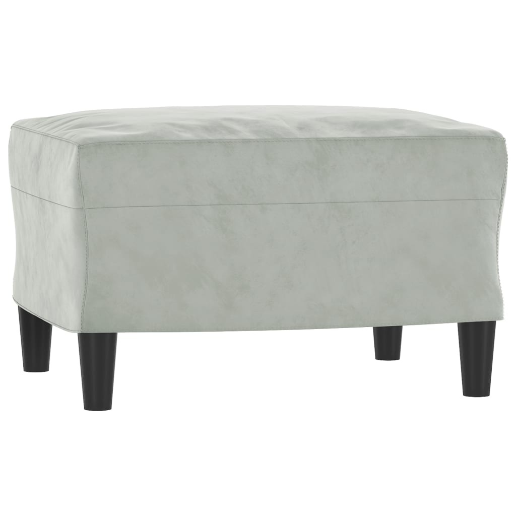 Set di Divani 3 pz Grigio Chiaro in Velluto | homemem39