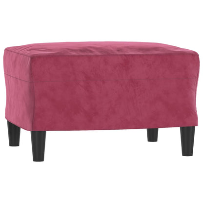 Set di Divani 3 pz Rosso Vino in Velluto | homemem39