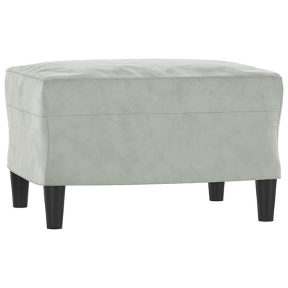 Set di Divani 3 pz con Cuscini Grigio Chiaro in Velluto | homemem39