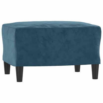 Set di Divani 3 pz con Cuscini Blu in Velluto | homemem39