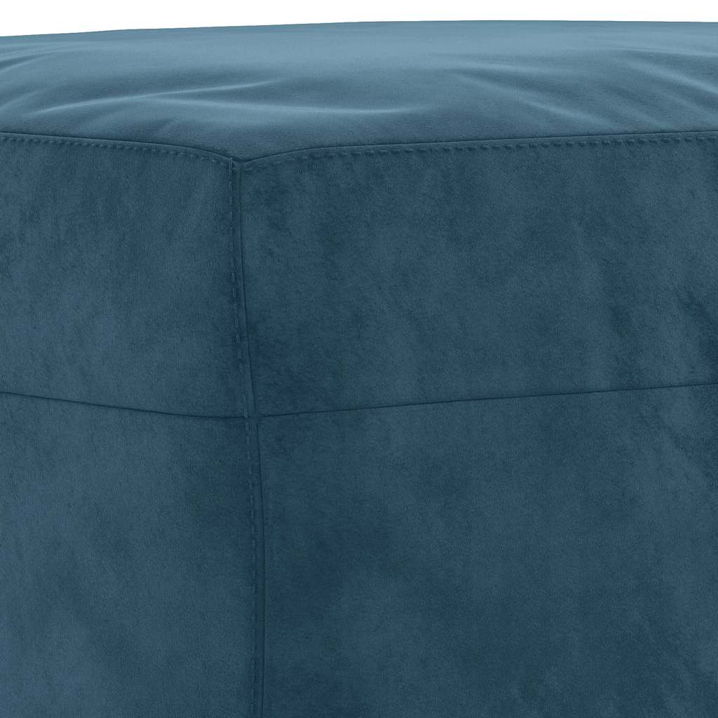 Set di Divani 3 pz con Cuscini Blu in Velluto | homemem39