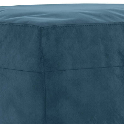 Set di Divani 3 pz con Cuscini Blu in Velluto | homemem39