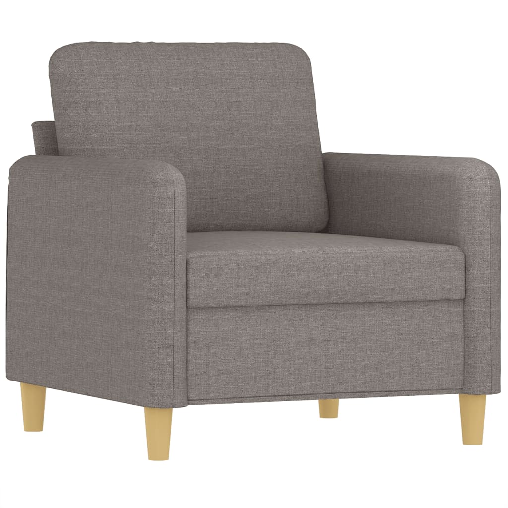 Set di Divani 3 pz con Cuscini Tortora in Tessuto | homemem39