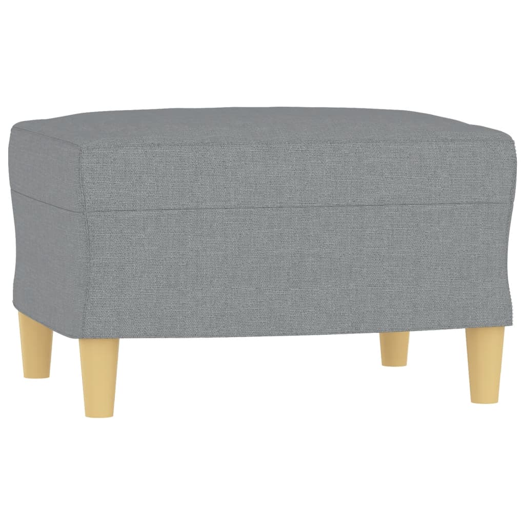Set di Divani 4 pz con Cuscini Grigio Chiaro in Tessuto | homemem39