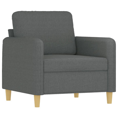 Set di Divani 4 pz con Cuscini Grigio Scuro in Tessuto | homemem39