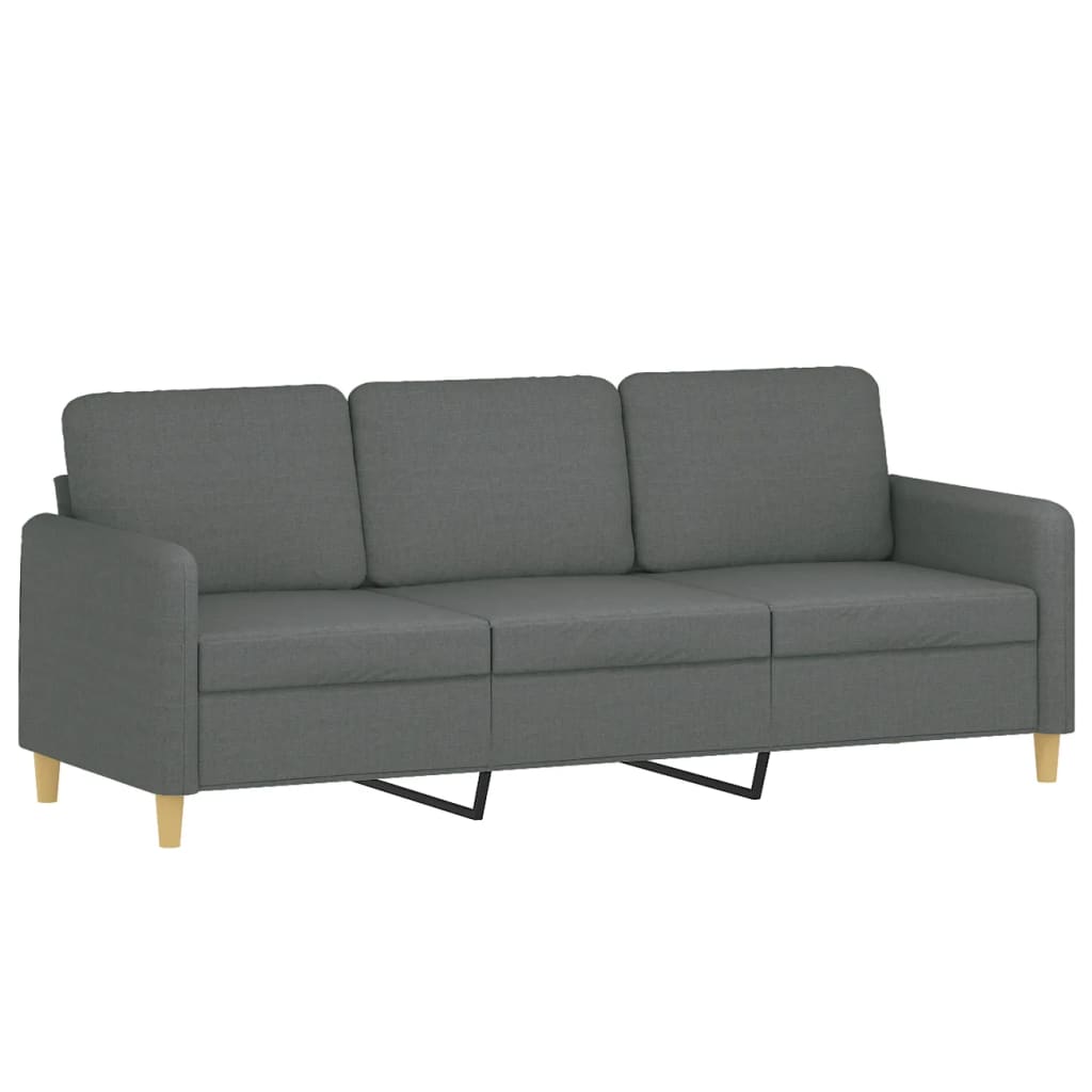Set di Divani 4 pz con Cuscini Grigio Scuro in Tessuto | homemem39