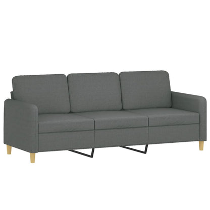 Set di Divani 4 pz con Cuscini Grigio Scuro in Tessuto | homemem39