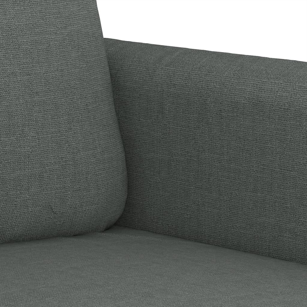 Set di Divani 4 pz con Cuscini Grigio Scuro in Tessuto | homemem39