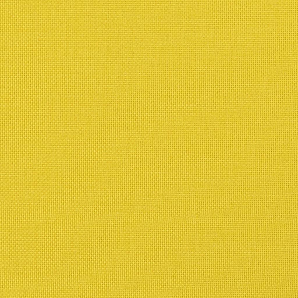 Set di Divani 4 pz con Cuscini Giallo Chiaro in Tessuto | homemem39