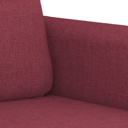 Set di Divani 4 pz con Cuscini Rosso Vino in Tessuto | homemem39