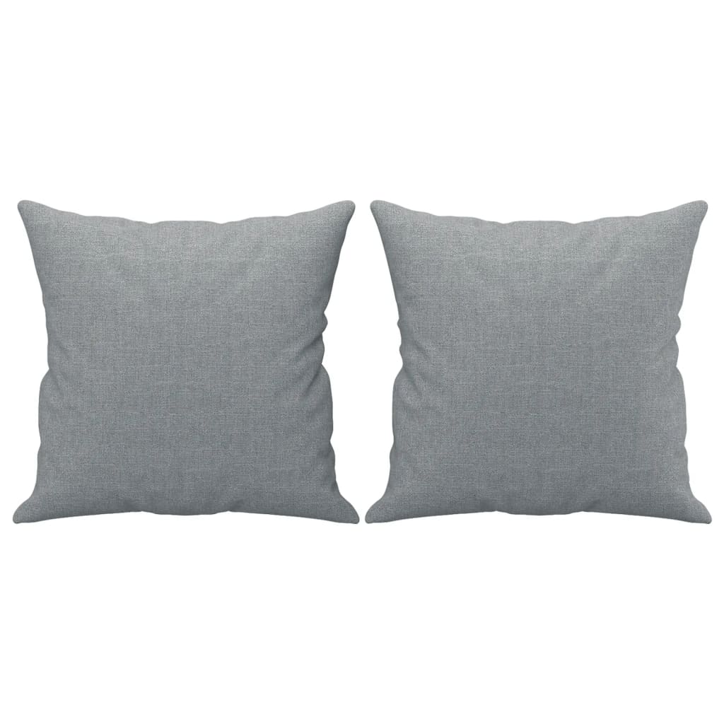 Set Divani 4 pz con Cuscini Grigio Chiaro in Tessuto | homemem39