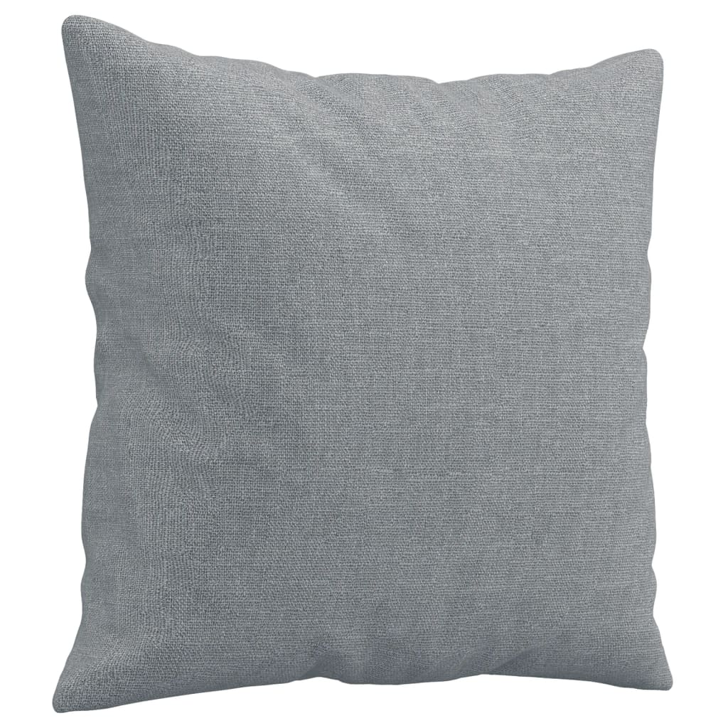 Set Divani 4 pz con Cuscini Grigio Chiaro in Tessuto | homemem39