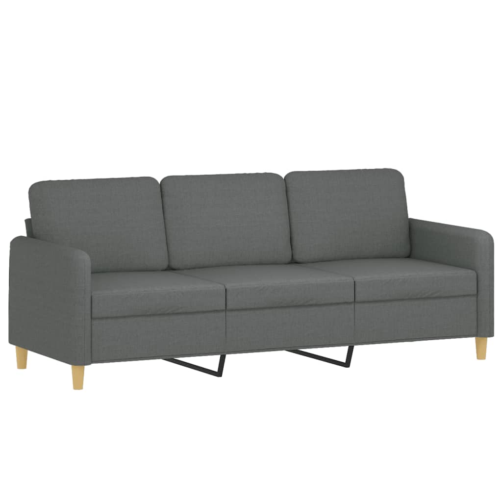 Set di Divani 4 pz con Cuscini Grigio Scuro in Tessuto | homemem39