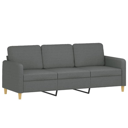 Set di Divani 4 pz con Cuscini Grigio Scuro in Tessuto | homemem39