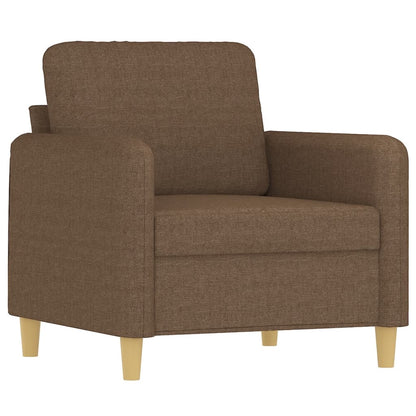Set di Divani 4 pz con Cuscini Marrone in Tessuto | homemem39