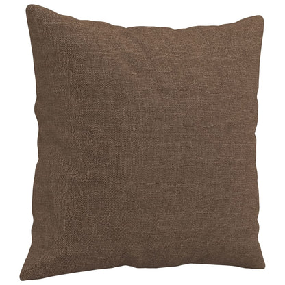 Set di Divani 4 pz con Cuscini Marrone in Tessuto | homemem39