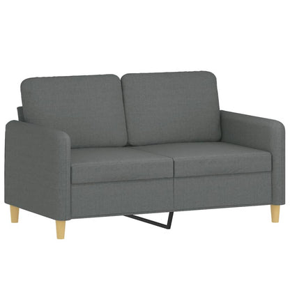 Set di Divani 2 pz con Cuscini Grigio Scuro in Tessuto | homemem39