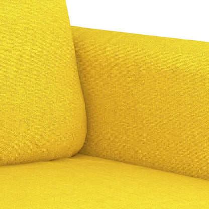 Set di Divani 2 pz con Cuscini Giallo Chiaro in Tessuto | homemem39