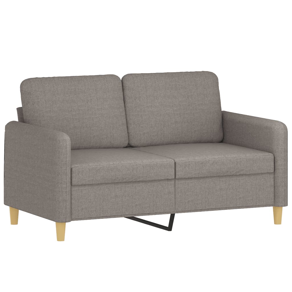 Set di Divani 2 pz con Cuscini Tortora in Tessuto | homemem39