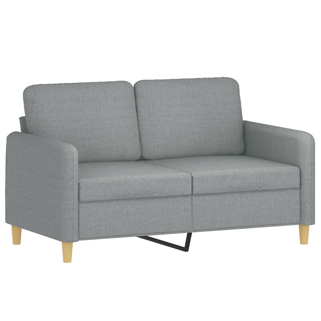 Set di Divani 3 pz con Cuscini Grigio Chiaro in Tessuto | homemem39