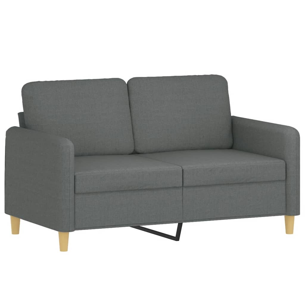 Set di Divani 3 pz con Cuscini Grigio Scuro in Tessuto | homemem39
