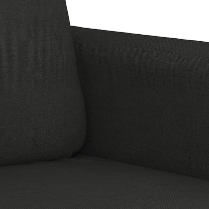 Set di Divani 3 pz con Cuscini Nero in Tessuto | homemem39