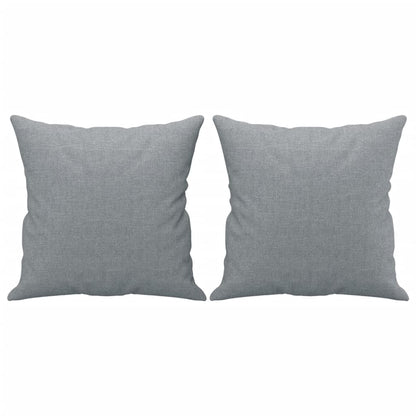 Set Divani 2 pz con Cuscini Grigio Chiaro in Tessuto - homemem39