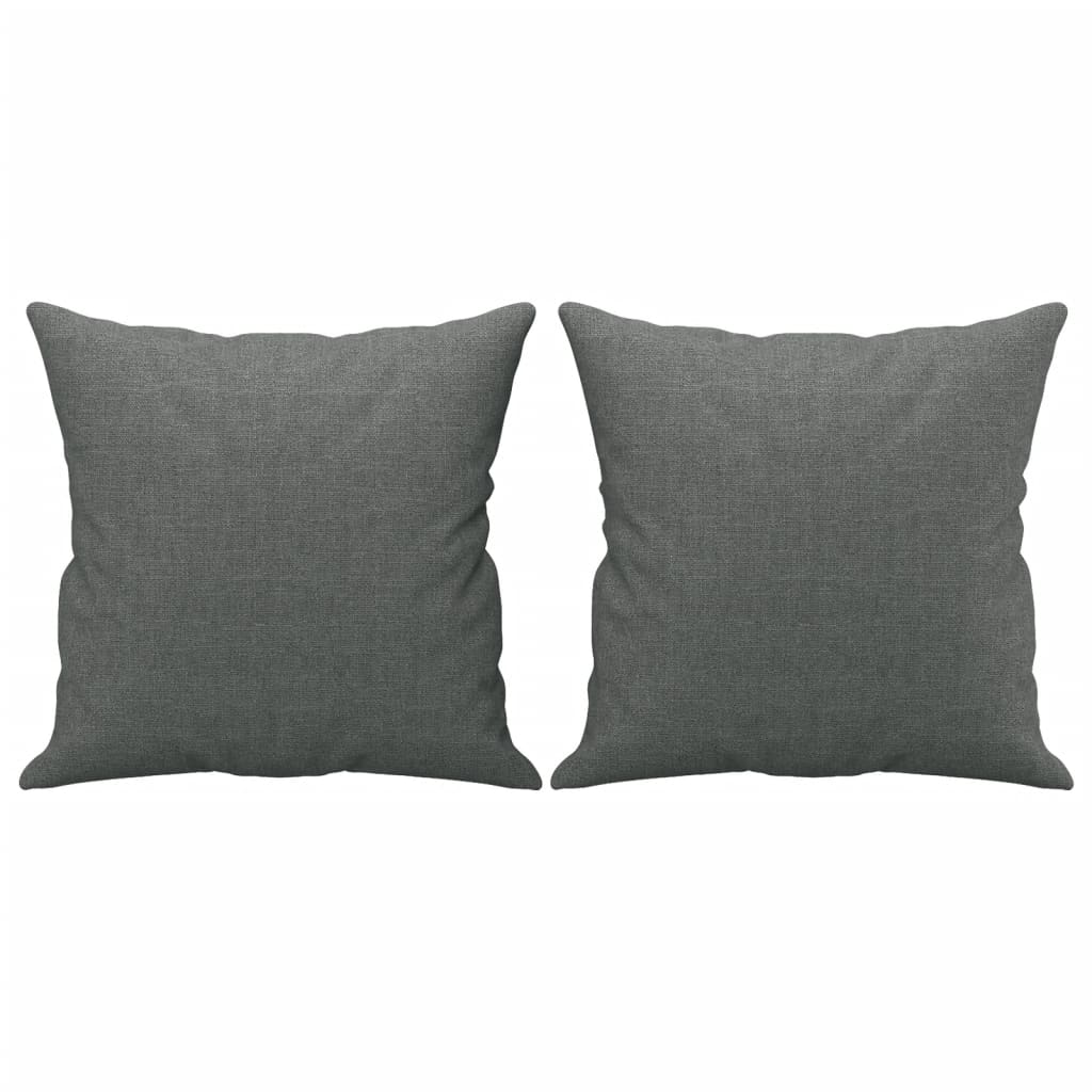 Set di Divani 2 pz con Cuscini Grigio Scuro in Tessuto | homemem39