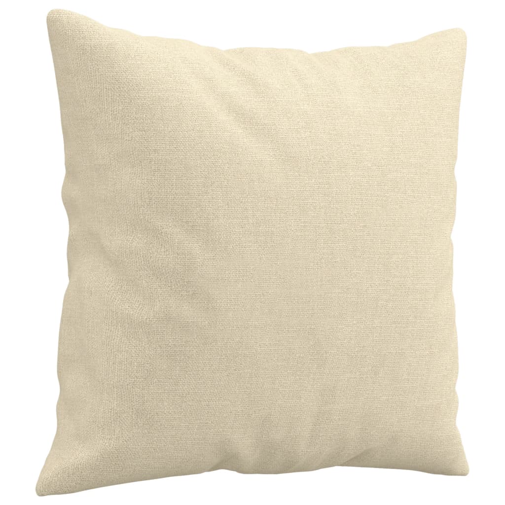 Set Divani 2 pz con Cuscini Crema in Tessuto - homemem39